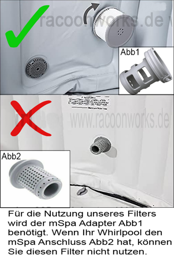MSPA Whirlpool Filter Alternative - Filterballs & LED Beleuchtung - Whirlpoolfilter ersetzt SW10013 - SC802 - 40104