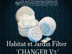 HABITAT ET JARDIN FILTER "ChangerV2" Dauerfilter - Filterballs & LED Beleuchtung