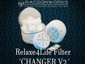 Relaxe4Life Whirlpool FILTER "ChangerV2" Dauerfilter - Filterballs & LED Beleuchtung