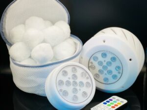 MSpa Filter Alternative - Filterballs & LED Beleuchtung (Bajonett Version) - Ersatz für Lamellenfilter Filterkartusche SW10013 - SC802 - 40104 - EAN 4056551043337
